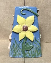 Vintage Art Pottery 3D Sunflower Butterflies Vines Vase Whimsical Eclect... - $148.50