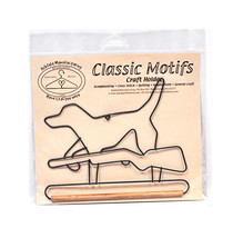 Classic Motifs Hunting Dog 6 Inch Fabric Holder With Dowel - $13.95