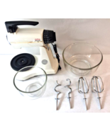 Vintage White Sunbeam Mixmaster Kitchen Stand Mixer + 2 Glass Bowls + Be... - $1,271.06 MXN