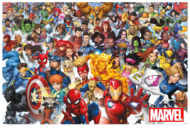 The Marvel Lineup Pop Culture Poster 22.37in x 34in - $10.15