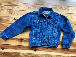Brittania L Youth 7 Denim Blue Jean Button Front Jacket USA - $20.90