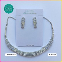 925 Silver Necklace &amp; Earrings - Premium Necklace Set - Exclusive Set - $120.00+