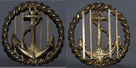 LARGE 67mm CZARIST RUSSIAN NAVY OFFICERS DRESS BELT BUCKLE - $price reduced - $45.53