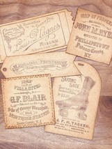 Vintage French + US Adverts, set of 5 clear stamps. - £7.35 GBP