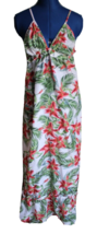 Asos Swim Women&#39;s Red/White/Green Tropical Maxi Dress Swim Cover-Up ~6~ - £14.18 GBP