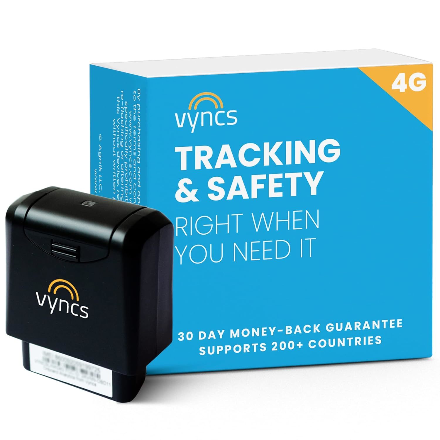 Vyncs - GPS Tracker for Vehicles, [No Monthly Fee], 4G LTE, Vehicle Location, Tr