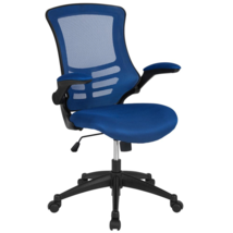 Mid-Back Blue Mesh Swivel Ergonomic Task Office Chair with Flip-Up - $204.99+