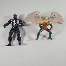 Super Hero Action Figure Lot Spiderman Venom Jaw Chomping - $10.94