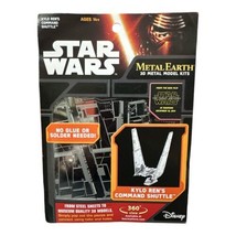Disney Star Wars Metal Earth 3D Metal Model Kit Kylo Rens Command Shuttle New - £6.28 GBP