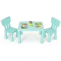 3 Pieces Toddler Multi Activity Play Dining Study Kids Table and Chair S... - $116.04