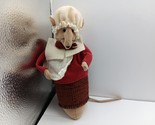 Stuffed Mouse maid self standing weighted 8&quot; - $9.89