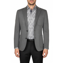 Men's MONO Turkey Casual Dress Jacket Patch Pockets Thick Cotton 1557-04 Gray image 3
