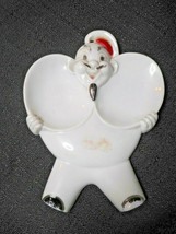 Spoon Rest Happy Jolly French Chef USA Double Spoon Plastic White Wall H... - $12.99