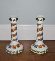 Portmeirion Pomona LOT 2 The Goddess of Fruit Candlestick Holder 9&quot; VINTAGE! - $16.82