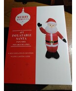 Merry Moments Inflatable Christmas Santa 4 Ft Light Up LED Holiday Decor - $10.00