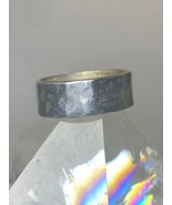 Vintage Plain ring size 5.50 wedding hammered band stacker sterling silv... - $1,027.05 MXN