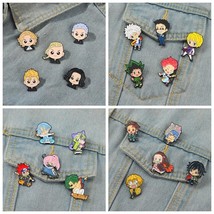 5pcs/set Demon Slayer hunter Enamel Brooch Anime Backpack Badge  Friends Gift - £8.78 GBP