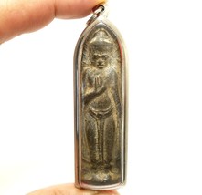 Phra Ruang Rangpuen Thai Powerful Buddha Antique Amulet Pendant Life Protection - £101.20 GBP