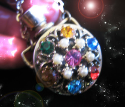 HAUNTED ANTIQUE PERFUME PENDANT GIVE ME LOVE BEAUTY & RICHES OOAK MAGICKMAGICKAL image 2