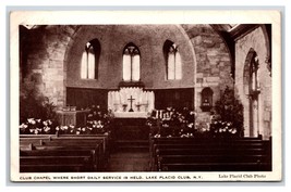 Club Chapel Interior Lake Placid Club New York NY WB Postcard M19 - £1.53 GBP