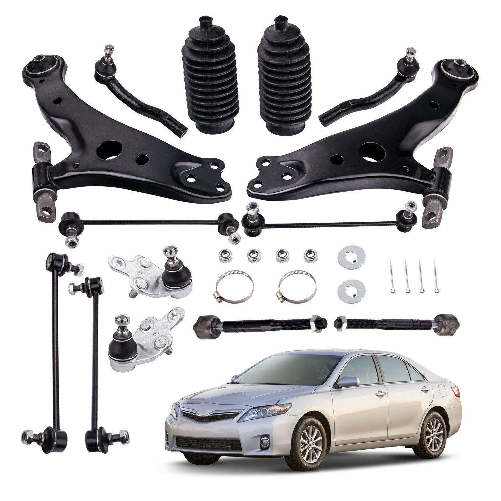 14Pcs Suspension Front Lower Control Arm Tie Rods for Toyota Camry 2007 - 2011 - $117.80