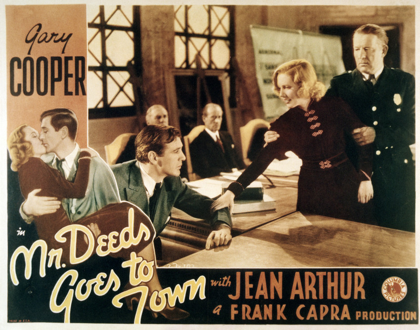 Mr. Deeds Goes to Town Gary Cooper Jean Arthur Court Room Scene 16x20 Canvas - $69.99