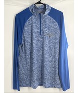 Embroidered Penn State Logo Quarter Zip Long Sleeve Shirt Blue Men L - $275.88 MXN