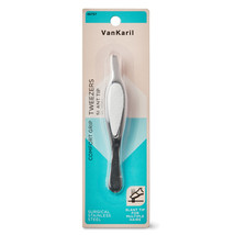 VanKaril Ergonomic design grip Slant Tip Tweezers - £3.92 GBP