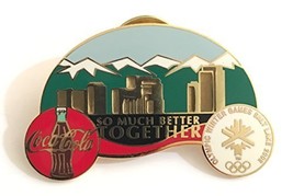 Rare Coca-Cola So Much Better Together Salt Lake City Winter Olympics Pin LE/300 - £24.01 GBP