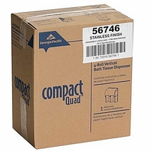 GP Compact Quad 56746 Stainless Finish Vert Four Roll Coreless Tissue Di... - $14.14