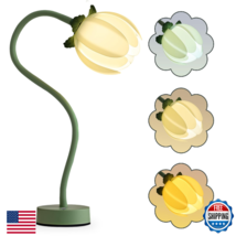 ONXE Tulip Desk Lamp - Rechargeable 3 Color Dimmable Flower Night Light,... - $48.10