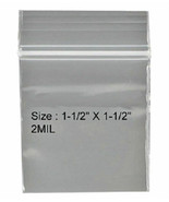 Ziptop 1.5&quot; x 1.5&quot; Clear Re-closeable Poly Bags, 2 mil 100 pack - £5.20 GBP