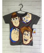 Disney Toy Story Woody Buzz Lightyear Short Sleeve Tee T-Shirt Top Kids ... - £11.43 GBP