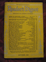 Reader&#39;s Digest October 1941 WWII Cartoons Alexander Woollcott Bertrand Russell  - £6.36 GBP