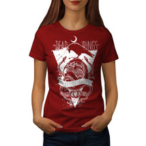 Wellcoda Dead Wings Crow Womens T-shirt, Sleeping Casual Design Printed Tee - $20.31