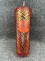 2021 Starbucks Holiday Jeweled Studded Tumbler Cup VENTI 24OZ ROSE GOLD - $13.99