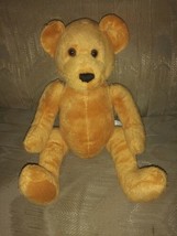 MTY International Teddy Bear Plush 10&quot; Sitting Beige Brown Stuffed Anima... - £21.11 GBP