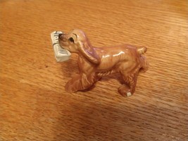 Vintage Bone China Collectible Brown Dog Cocker Spaniel With Newspaper Figurine - £83.08 GBP