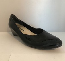 Women&#39;s Naturalizer Heels Pumps Shiny Black Patent Leather Size 10 - £31.89 GBP