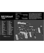 Gun Cleaning Rubber Gunsmith Mat with Sig Sauer P229 Pistol Diagram Inst... - £15.45 GBP