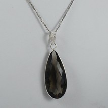 925 Sterling Silver Smoky Quartz Gemstone Handmade Pendant Women Gift PSV-2366 - £16.01 GBP+