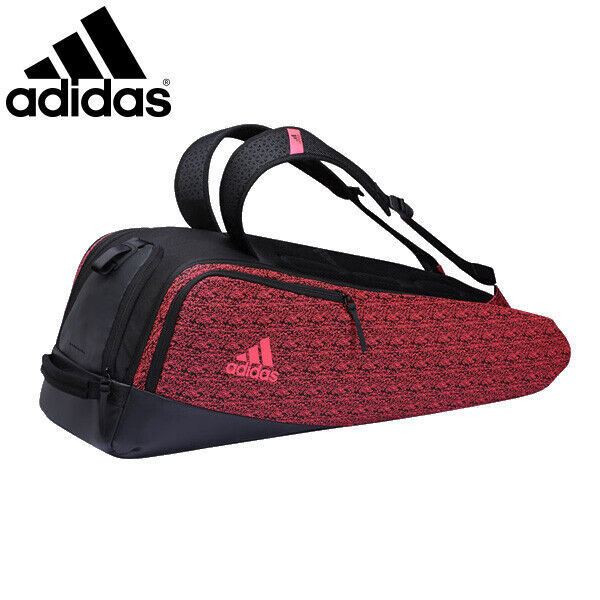adidas 360˚ B7 Badminton 6 Racket Bag Black Red Racket Backpack NWT BG910211 - $119.61