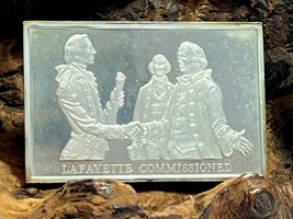 Danbury Mint Bicentennial Sterling Silver Ingot 750 GR Lafayette Commissioned - £47.91 GBP