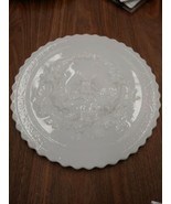 Imperial Milk Glass Plate Vintage with Wind Mill Cottage House - £11.31 GBP