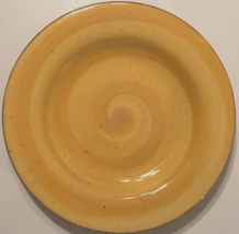 HAUSENWARE Gold Yellow Stoneware Ceramic Swirl Retired Dinner Plate 11.5&quot; New - £10.56 GBP