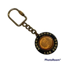 Las Vegas Keychain Spinner Charm Lucky Penny Under Glass Novelty Souvenir - $9.87
