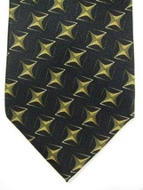 NEW Jhane Barnes Original Fabric Made in Japan Black With Gold Stars Tie - £21.57 GBP