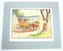 Antique Edward Penfield Color Litho Art Print 12x14 Light Traveling Coac... - £70.70 GBP