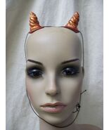 Small Twisted Spiral Orange Glitter Horns Pan Minotaur Goat Fantasy Myth... - €8,45 EUR