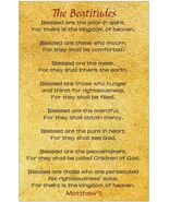 The Beatitudes 11" x 17'' Inspirational Christian Poster-D4 - $8.77